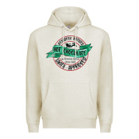 Oatmeal Heather reindeer brewed santa approved Premium Hoodie - MaliasSmallBusiness
