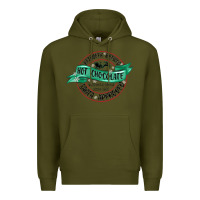 Army Green reindeer brewed santa approved Premium Hoodie - MaliasSmallBusiness