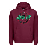 Burgundy reindeer brewed santa approved Premium Hoodie - MaliasSmallBusiness