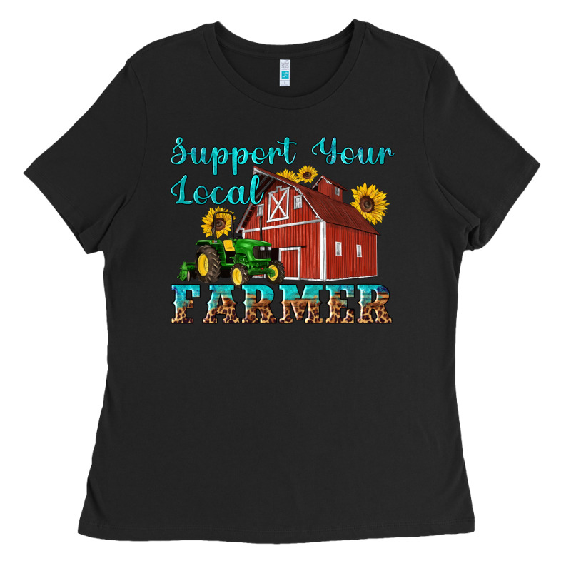 Western Support Your Local Farmer Ladies Tee by Artiststas | Teevron