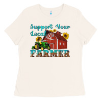 Bone western support your local farmer Ladies Tee - Artiststas