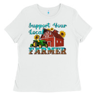 White western support your local farmer Ladies Tee - Artiststas