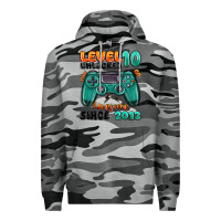 Slate Camo level 10 unlocked awesome since 2013 Premium Hoodie - MaliasSmallBusiness