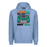 Colony Blue level 10 unlocked awesome since 2013 Premium Hoodie - MaliasSmallBusiness