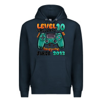 Navy level 10 unlocked awesome since 2013 Premium Hoodie - MaliasSmallBusiness