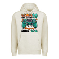 Oatmeal Heather level 10 unlocked awesome since 2013 Premium Hoodie - MaliasSmallBusiness