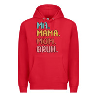 Red ma mama mom bruh Premium Hoodie - MaliasSmallBusiness