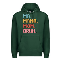 Sports Green ma mama mom bruh Premium Hoodie - MaliasSmallBusiness