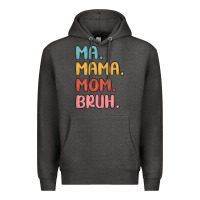 Charcoal Heather ma mama mom bruh Premium Hoodie - MaliasSmallBusiness