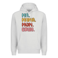 Dove Grey ma mama mom bruh Premium Hoodie - MaliasSmallBusiness
