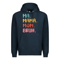 Navy ma mama mom bruh Premium Hoodie - MaliasSmallBusiness