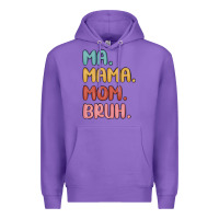 Purple ma mama mom bruh Premium Hoodie - MaliasSmallBusiness