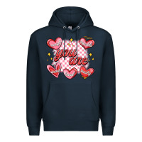 Navy valentines day positive affirmations Premium Hoodie - MaliasSmallBusiness