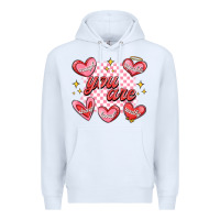 White valentines day positive affirmations Premium Hoodie - MaliasSmallBusiness