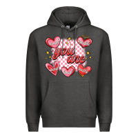 Charcoal Heather valentines day positive affirmations Premium Hoodie - MaliasSmallBusiness