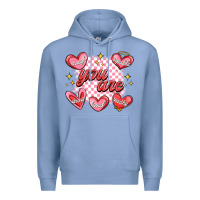 Colony Blue valentines day positive affirmations Premium Hoodie - MaliasSmallBusiness