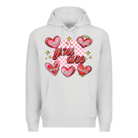 Dove Grey valentines day positive affirmations Premium Hoodie - MaliasSmallBusiness