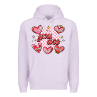 Lilac valentines day positive affirmations Premium Hoodie - MaliasSmallBusiness