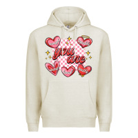 Oatmeal Heather valentines day positive affirmations Premium Hoodie - MaliasSmallBusiness