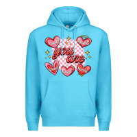 Ocean Blue valentines day positive affirmations Premium Hoodie - MaliasSmallBusiness