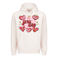 Pale Pink valentines day positive affirmations Premium Hoodie - MaliasSmallBusiness