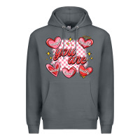 Rock valentines day positive affirmations Premium Hoodie - MaliasSmallBusiness