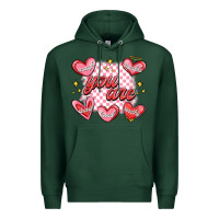 Sports Green valentines day positive affirmations Premium Hoodie - MaliasSmallBusiness
