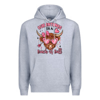 Heather Grey valentines is a bunch of bull Premium Hoodie - MaliasSmallBusiness