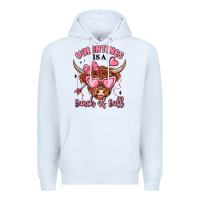 White valentines is a bunch of bull Premium Hoodie - MaliasSmallBusiness
