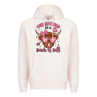 Pale Pink valentines is a bunch of bull Premium Hoodie - MaliasSmallBusiness