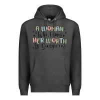 Charcoal Heather a woman who knows her worth is dangerous Premium Hoodie - MaliasSmallBusiness