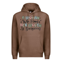 Chestnut a woman who knows her worth is dangerous Premium Hoodie - MaliasSmallBusiness