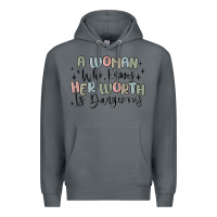 Rock a woman who knows her worth is dangerous Premium Hoodie - MaliasSmallBusiness