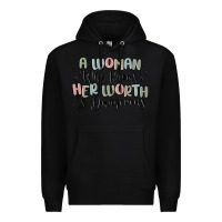 Black a woman who knows her worth is dangerous Premium Hoodie - MaliasSmallBusiness