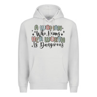 Dove Grey a woman who knows her worth is dangerous Premium Hoodie - MaliasSmallBusiness