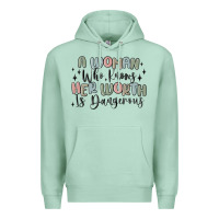 Seafoam a woman who knows her worth is dangerous Premium Hoodie - MaliasSmallBusiness