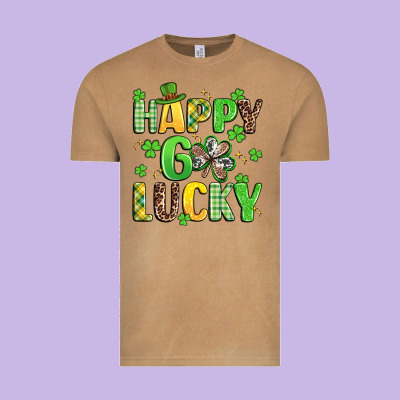 Happy Go Lucky Vintage Tee Designed By Artiststas