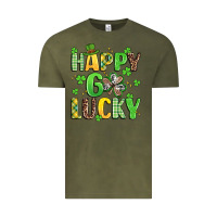 Vintage Olive happy go lucky Vintage Tee - Artiststas