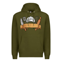 Army Green customized chef tools Premium Hoodie - MaliasSmallBusiness