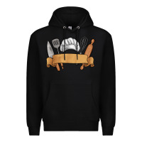 Black customized chef tools Premium Hoodie - MaliasSmallBusiness