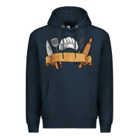 Navy customized chef tools Premium Hoodie - MaliasSmallBusiness