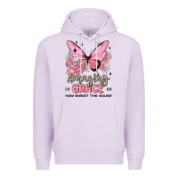 Lilac amazing grace how sweet the sound butterfly Premium Hoodie - MaliasSmallBusiness