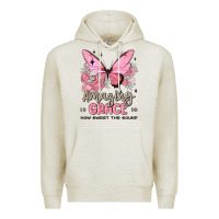 Oatmeal Heather amazing grace how sweet the sound butterfly Premium Hoodie - MaliasSmallBusiness