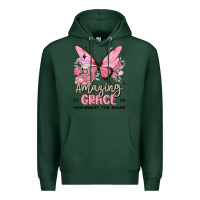 Sports Green amazing grace how sweet the sound butterfly Premium Hoodie - MaliasSmallBusiness
