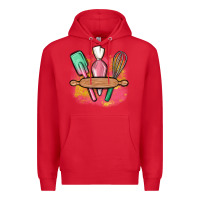 Red customized kitchen elements Premium Hoodie - MaliasSmallBusiness