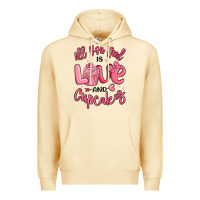Pina Colada all you need is love and cupcakes valentines day Premium Hoodie - MaliasSmallBusiness