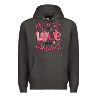 Smoke all you need is love and cupcakes valentines day Premium Hoodie - MaliasSmallBusiness