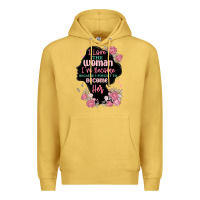 Antique Gold i love the woman ive become Premium Hoodie - MaliasSmallBusiness