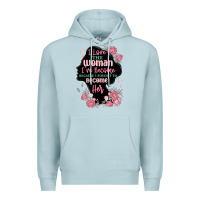 Blue Mist i love the woman ive become Premium Hoodie - MaliasSmallBusiness