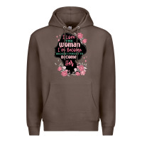 Coffee i love the woman ive become Premium Hoodie - MaliasSmallBusiness